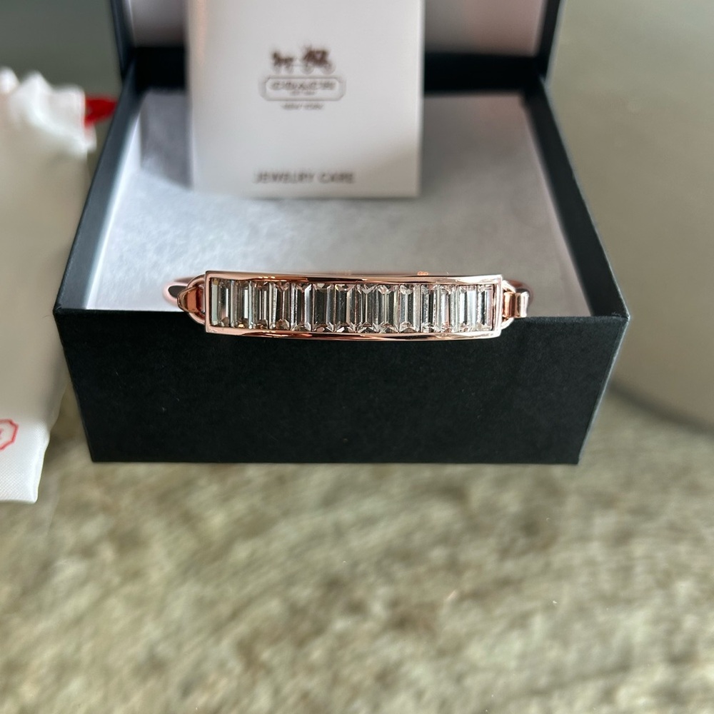 Coach Rose Gold and Silver Brooch